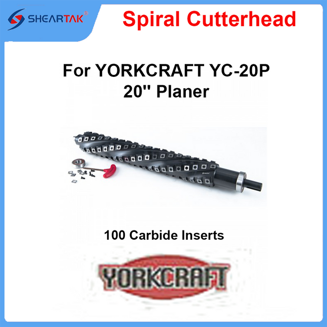 Spiral Cutterhead for YORKCRAFT YC-20P 20'' Planer