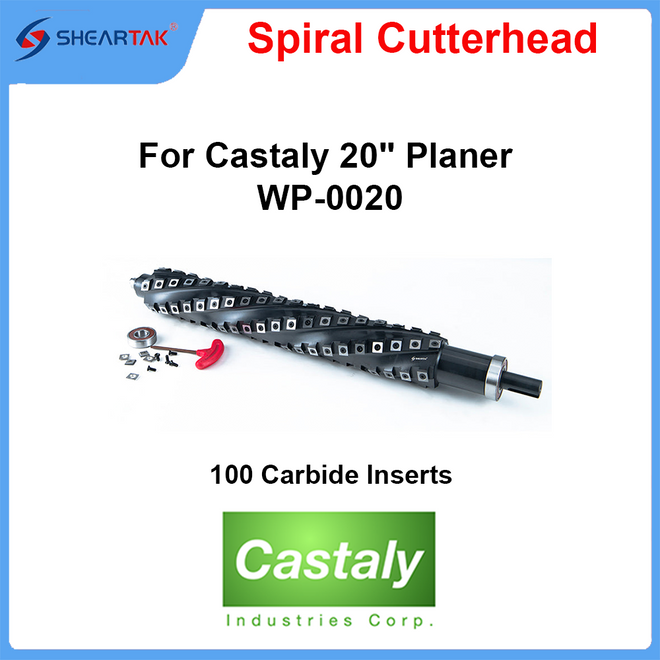 Spiral Cutterhead for Castaly 20'' Planer WP-0020 - Sheartak Tools