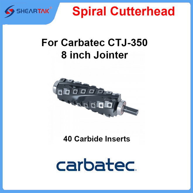 Spiral Cutterhead for Carbatec CTJ-350 8 inch Jointer