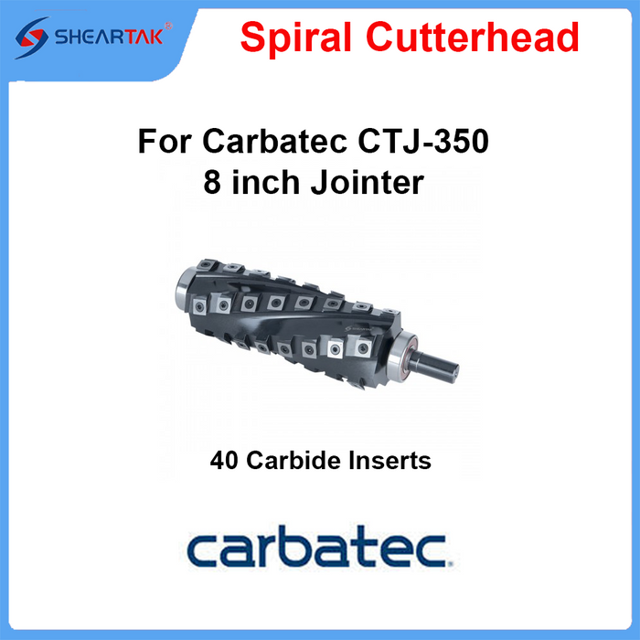 Spiral Cutterhead for Carbatec CTJ-350 8 inch Jointer