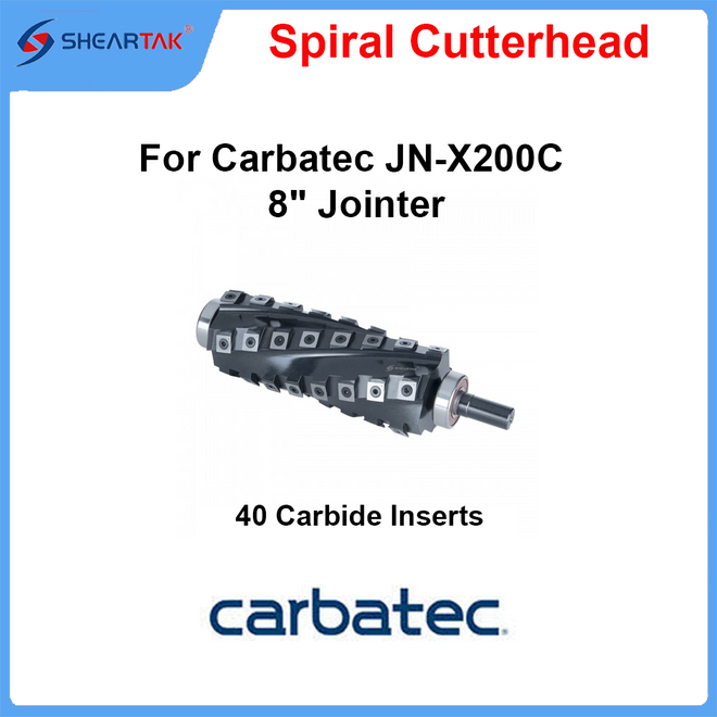 Spiral Cutterhead for Carbatec JN-X200C 8" Jointer
