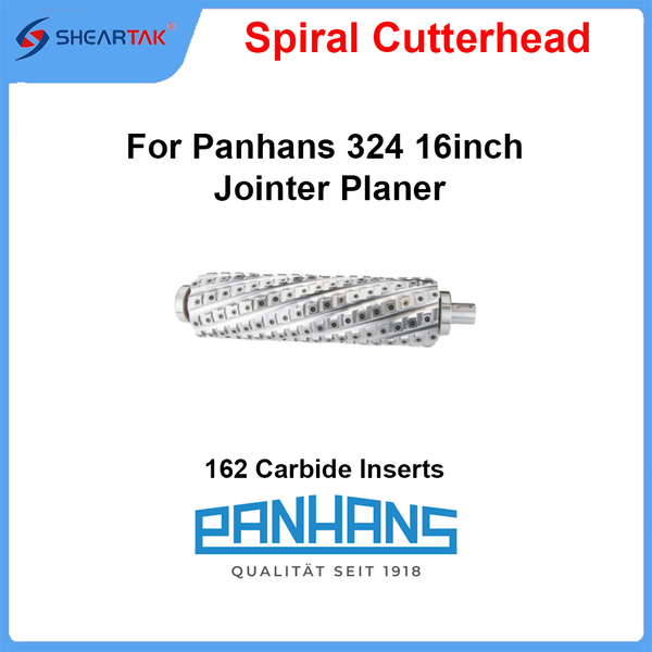 Spiral Cutterhead for Panhans 324 16inch Jointer Planer 162 Carbide Knives