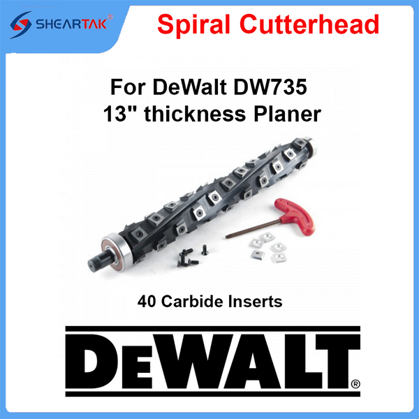 Spiral Cutterhead for DeWalt DW735 13"  thickness Planer