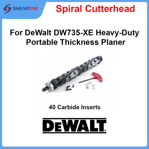 Spiral Cutterhead for DeWalt DW735-XE Heavy-Duty Portable Thickness Planer