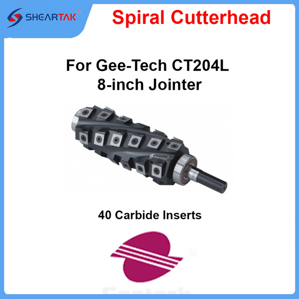 Spiral Cutterhead for Gee-Tech CT204L 8-inch Jointer