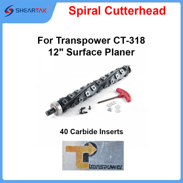 Spiral Cutterhead for Transpower CT-318 12" Surface Planer
