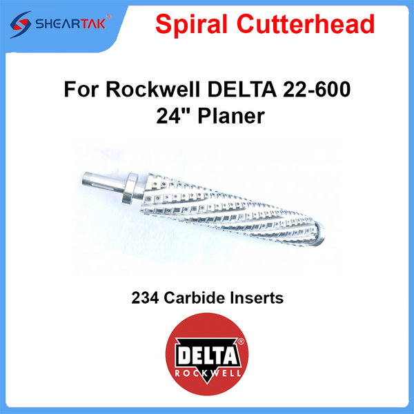 Spiral Cutterhead for Rockwell DELTA 22-600 24" Planer