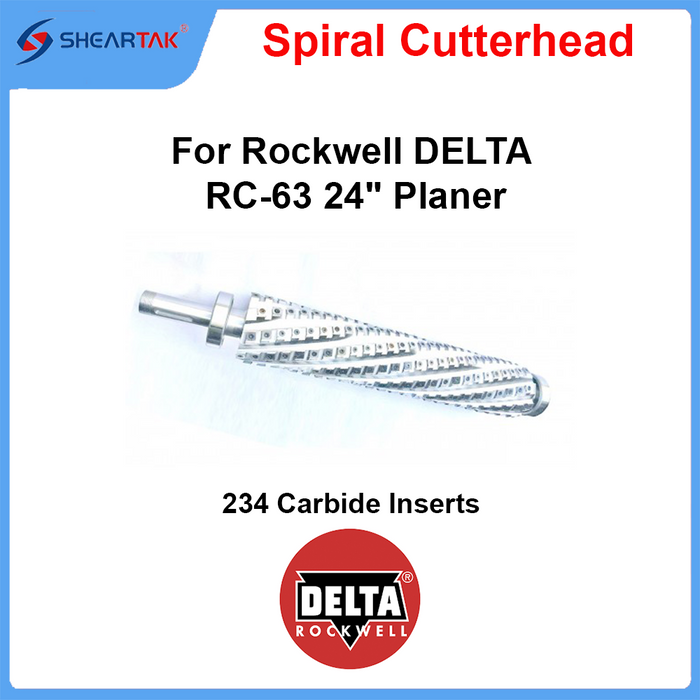 Spiral Cutterhead for Rockwell DELTA RC-63 24" Planer