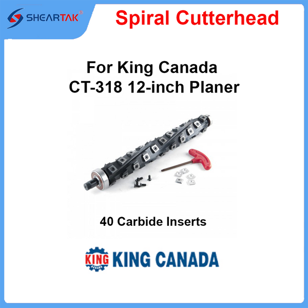 Spiral Cutterhead for King Canada CT-318 12-inch Planer