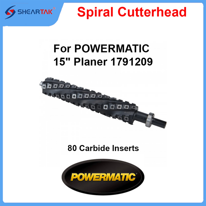 Spiral Cutterhead for POWERMATIC 1791209 15-inch Planer