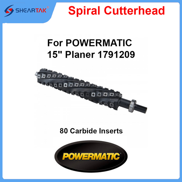 Spiral Cutterhead for POWERMATIC 1791209 15-inch Planer