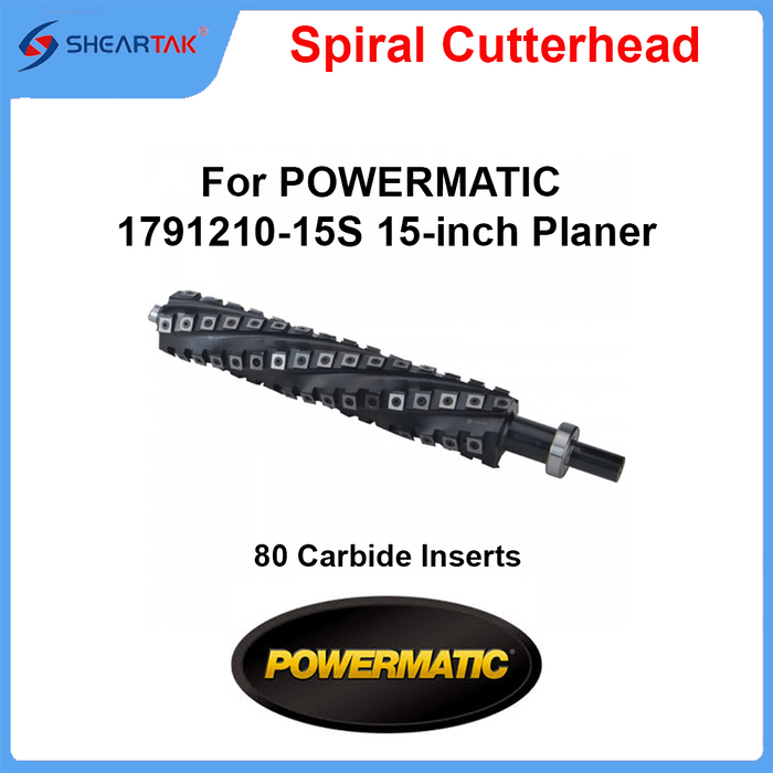 Spiral Cutterhead for POWERMATIC 1791210-15S 15-inch Planer