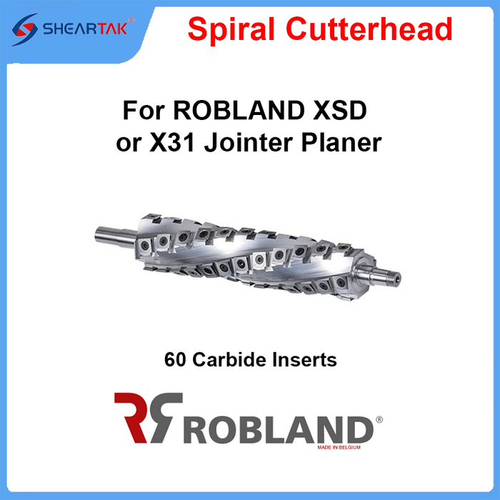 Spiral Cutterhead for ROBLAND XSD or X31 Jointer Planer