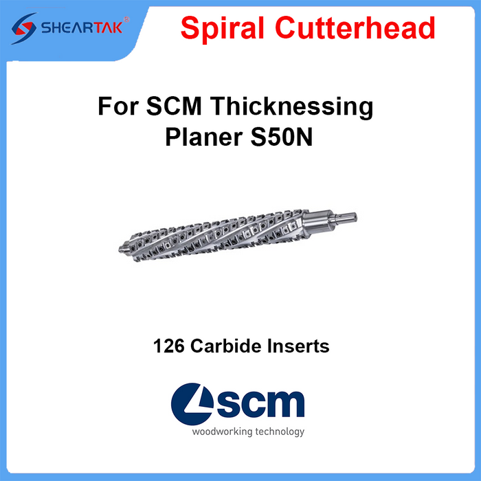Sheartak Spiral Cutterhead for SCM S50N 500mm L'Invincible Thicknessing Planer