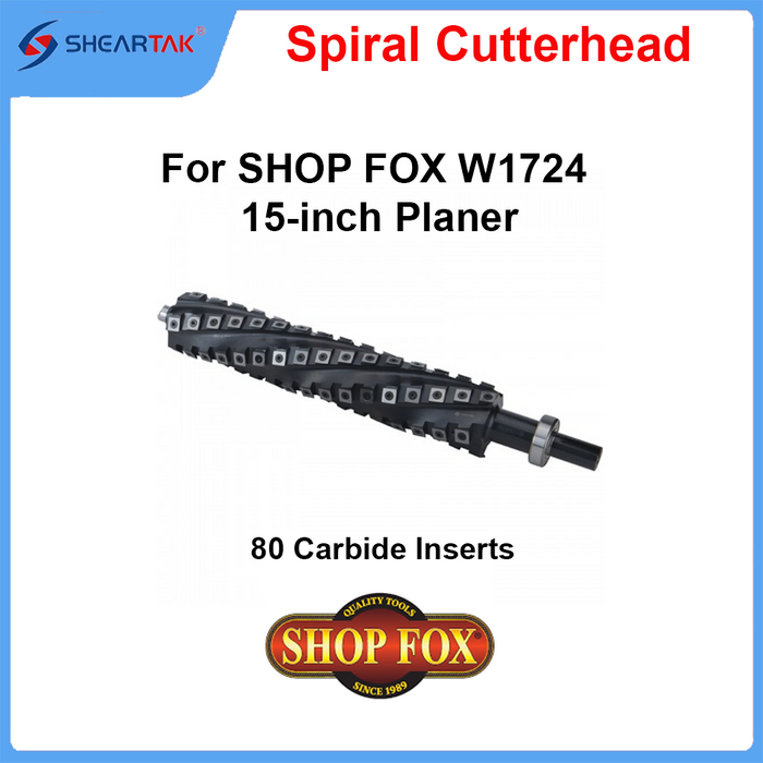 Spiral Cutterhead for SHOP FOX W1724  15-inch Planer