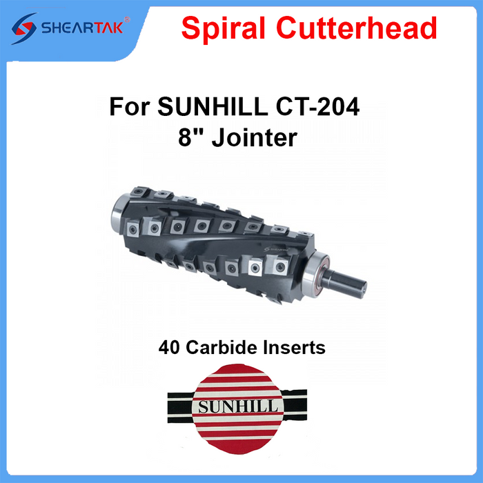 Spiral Cutterhead for SUNHILL  CT-204 8" Jointer