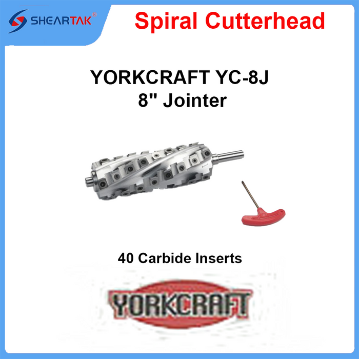 Spiral Cutterhead YORKCRAFT YC-8J 8" Jointer