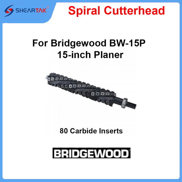 Spiral Cutterhead for Bridgewood BW-15P 15-inch Planer