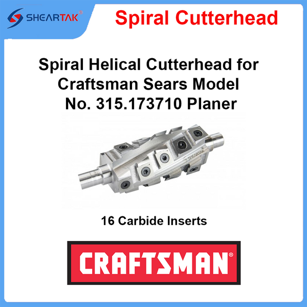 Spiral Helical Cutterhead for Craftsman Sears Model No. 315.173710 Planer
