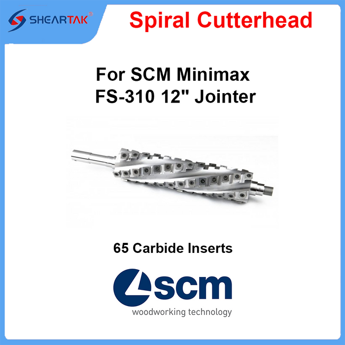 Spiral Cutterhead for SCM Minimax FS-310 12" Jointer
