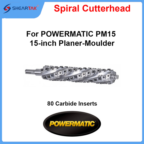Spiral Cutterhead for POWERMATIC PM15 15-inch Planer-Moulder