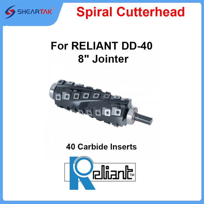 Spiral Cutterhead for RELIANT DD-40 8" Jointer