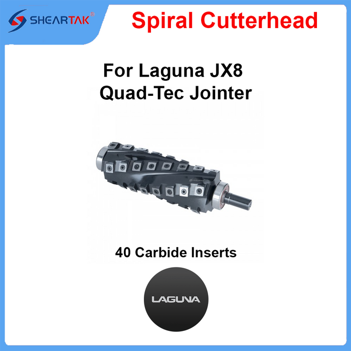 Spiral Cutterheads for Laguna JX8 Quad-Tec Jointer
