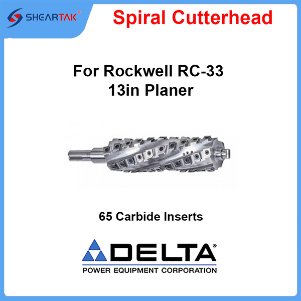 Spiral Cutterhead for Rockwell RC-33 13in Planer