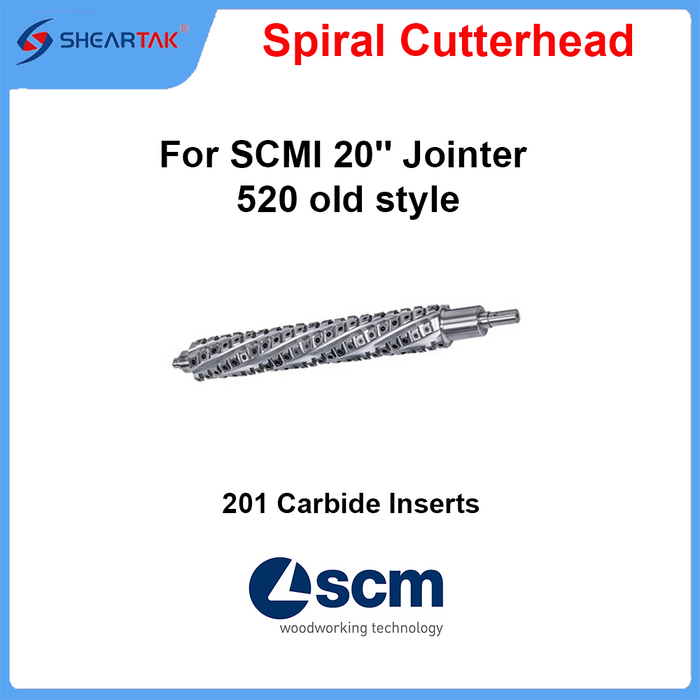 Sheartak Spiral Cutterhead for SCMI S520 Planer with 178 PCS of Carbide Blades