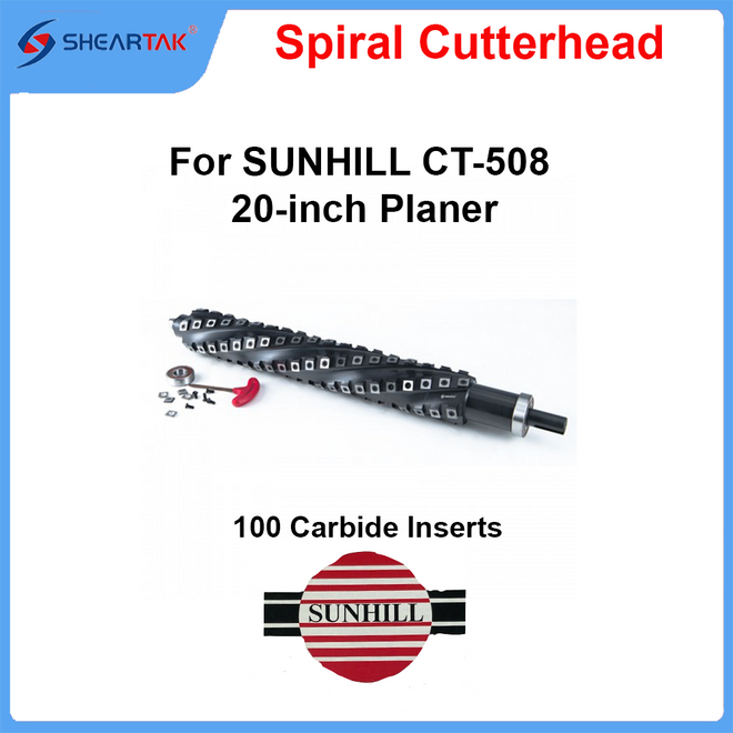Spiral Cutterhead for SUNHILL CT-508 20-inch Planer