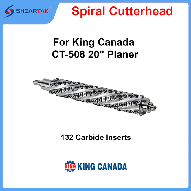 Spiral Cutterhead for King Canada CT-508 20" Planer