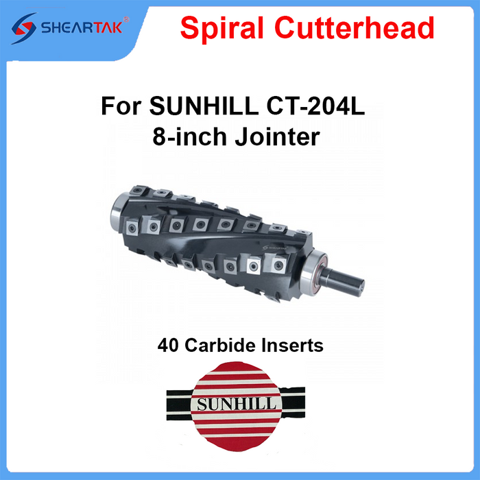 Spiral Cutterhead for SUNHILL CT-204L 8-inch Jointer