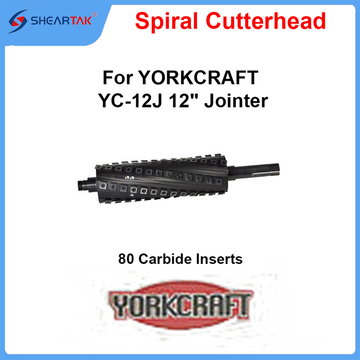 Spiral Cutterhead for YORKCRAFT YC-12J 12" Jointer