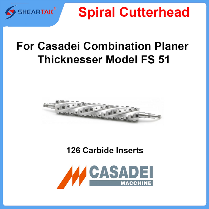 Helical Cutterhead for Casadei Combination Planer Thicknesser Model FS 51