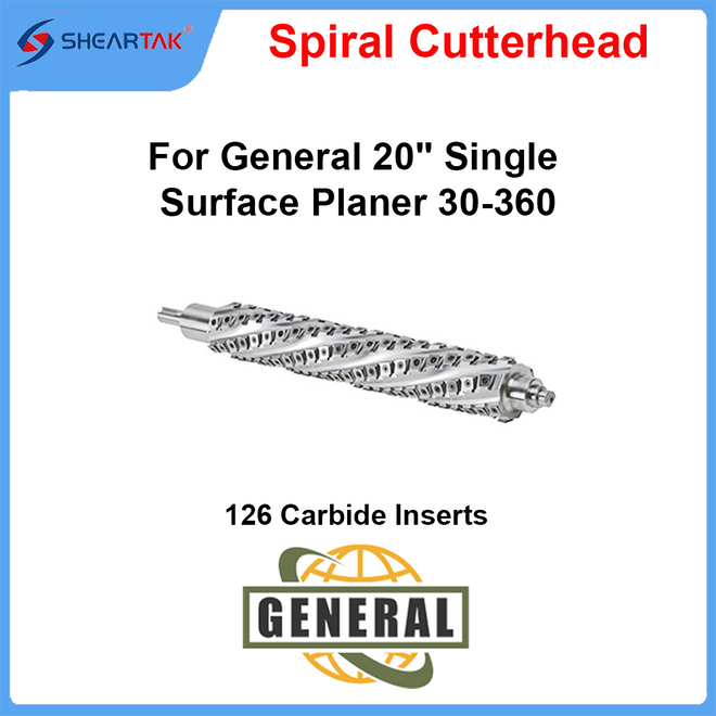 Spiral Cutterhead for General 20'' Single Surface Planer 30-360