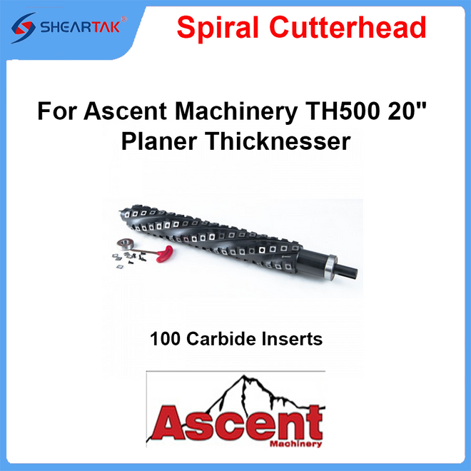 Spiral Cutterhead for Ascent Machinery TH500 20" Planer Thicknesser