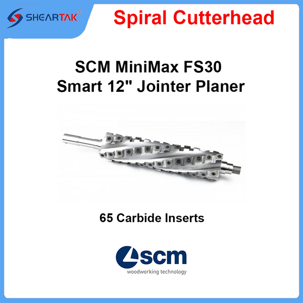 Spiral Cutterhead SCM MiniMax FS30 Smart 12" Jointer Planer