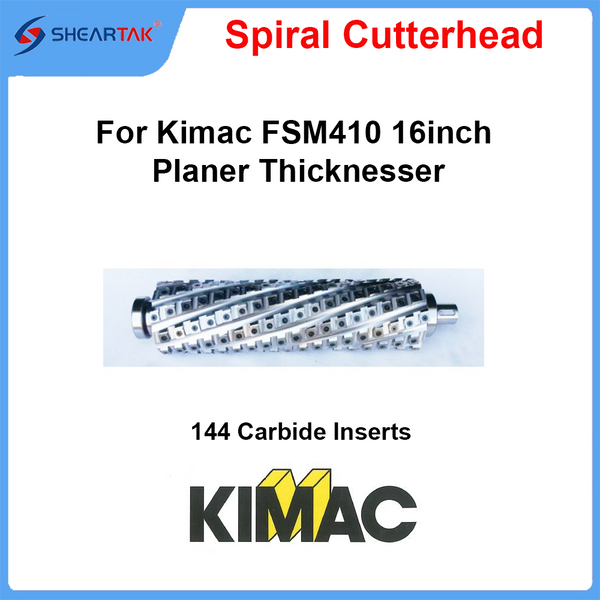Spiral Cutterhead for Kimac FSM410 16inch Planer Thicknesser