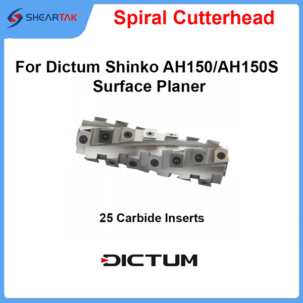 Helical Cutterhead for Dictum Shinko AH150/AH150S Surface Planer