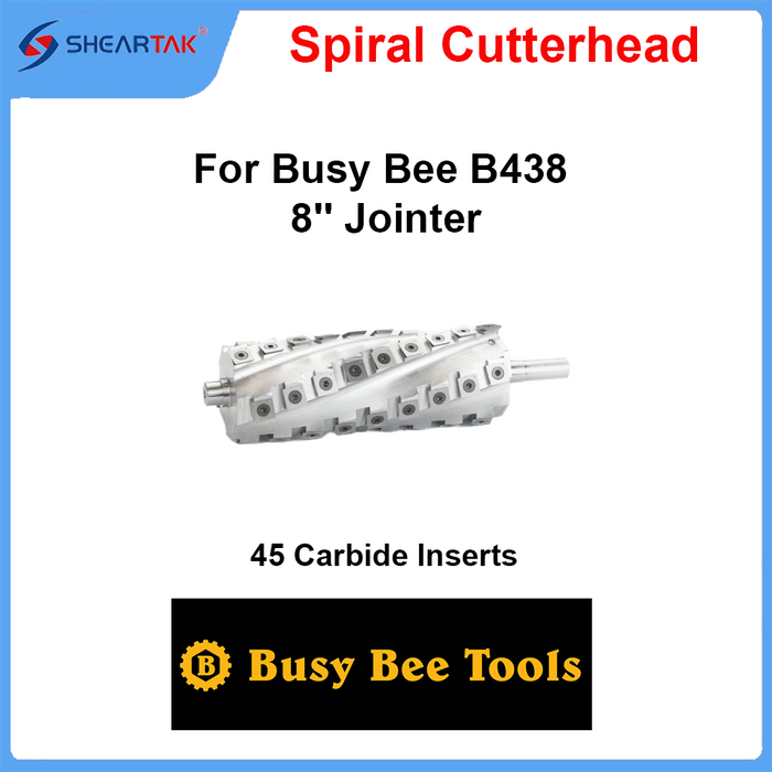 Spiral Cutterhead for Busy Bee B438 8'' Jointer