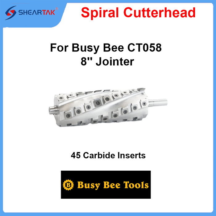Spiral Cutterhead for Busy Bee CT058 8'' Jointer