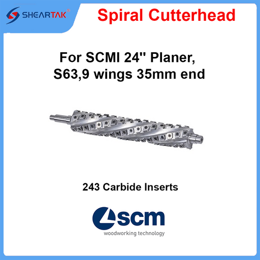 Spiral Cutterhead for SCM L'Invincibile Mini 30 12" Universal Woodworking Machine - Sheartak Tools