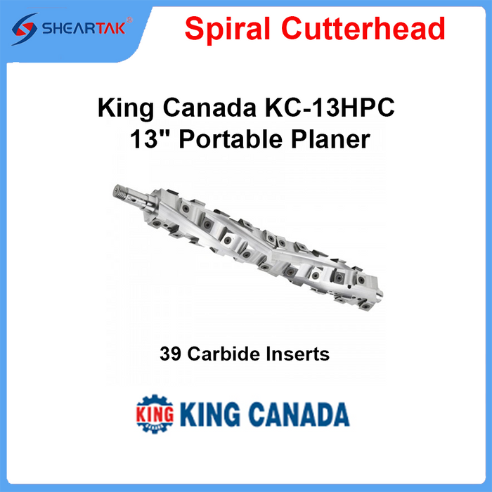 Spiral Cutterhead King Canada KC-13HPC 13" Portable Planer