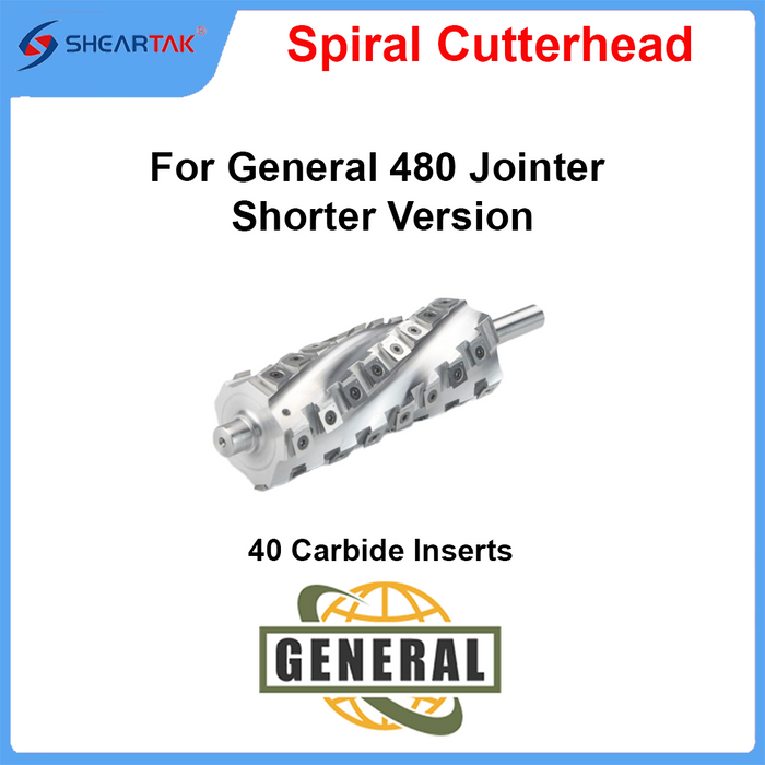 Spiral Cutterhead for General 480 Jointer Shorter Version