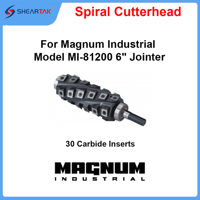 Spiral Cutterhead for Magnum Industrial Model MI-81200 6" Jointer