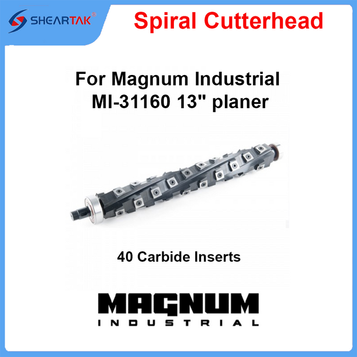Spiral Cutterhead for Magnum Industrial MI-31160 13" planer