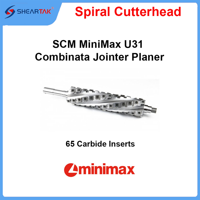 Spiral Cutterhead SCM MiniMax U31 Combinata Jointer Planer