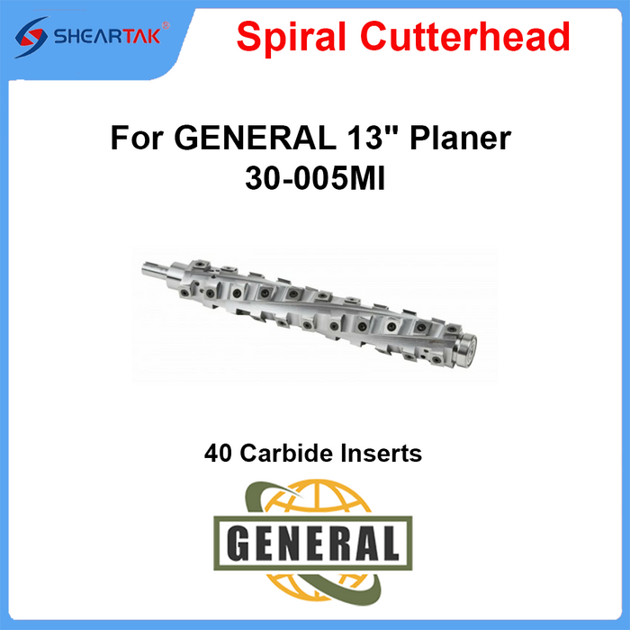 Spiral Cutterhead for GENERAL 13'' Planer 30-005MI