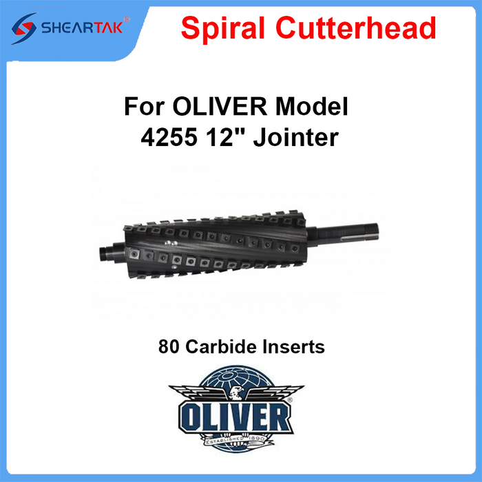 Spiral Cutterhead for OLIVER  Model 4255 12" Jointer
