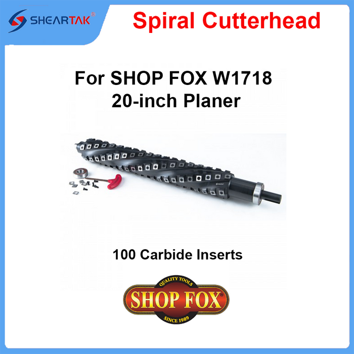 Spiral Cutterhead for SHOP FOX W1718 20-inch Planer